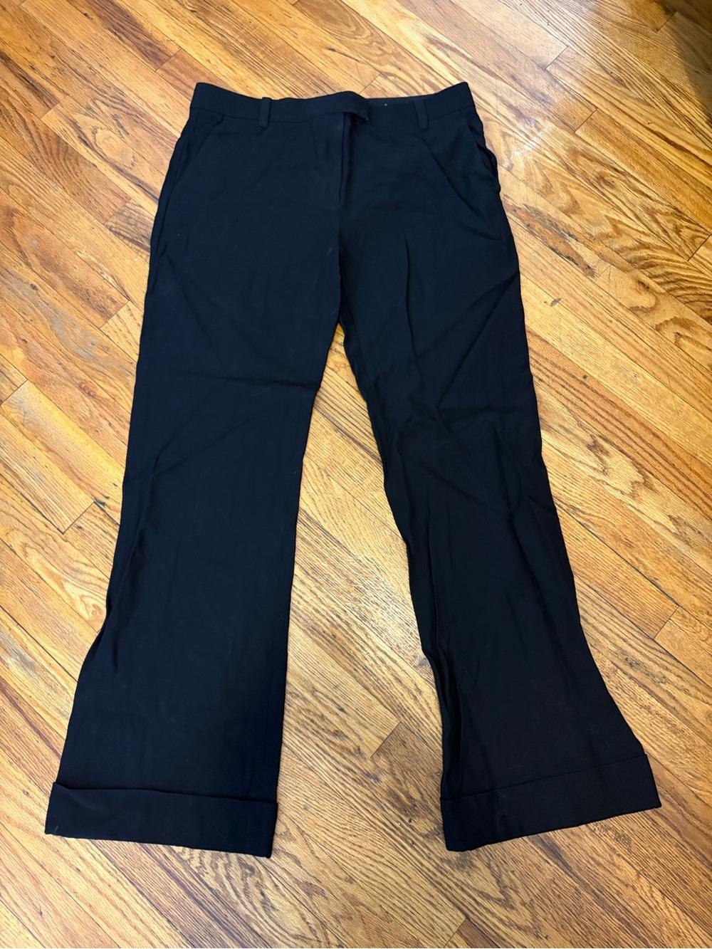 3.1 Phillip Lim Black Wide-Leg Trousers with cuff